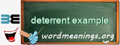 WordMeaning blackboard for deterrent example